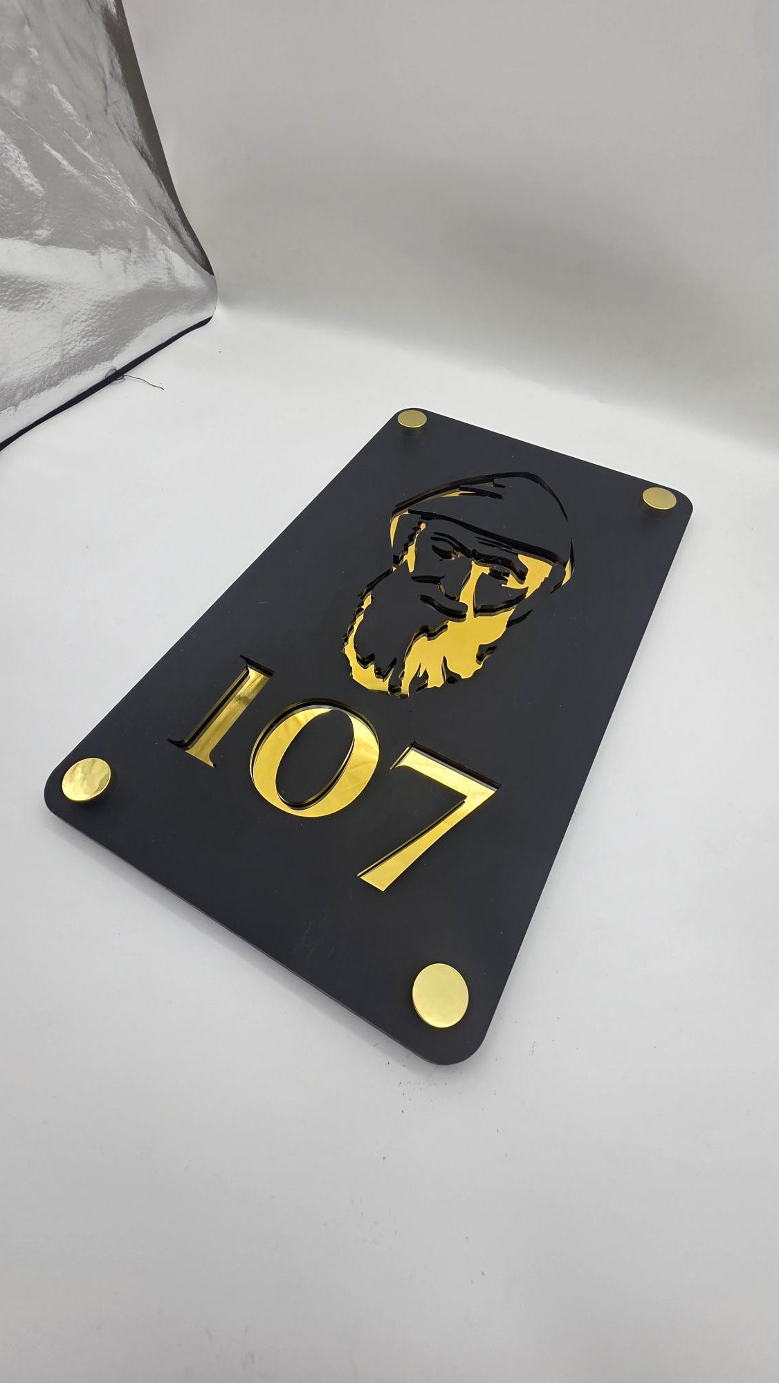 Saint Charbel Mirror™ Architectural House Sign