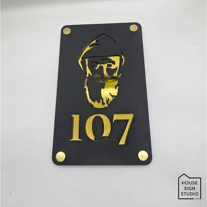 Saint Charbel Mirror™ Architectural House Sign