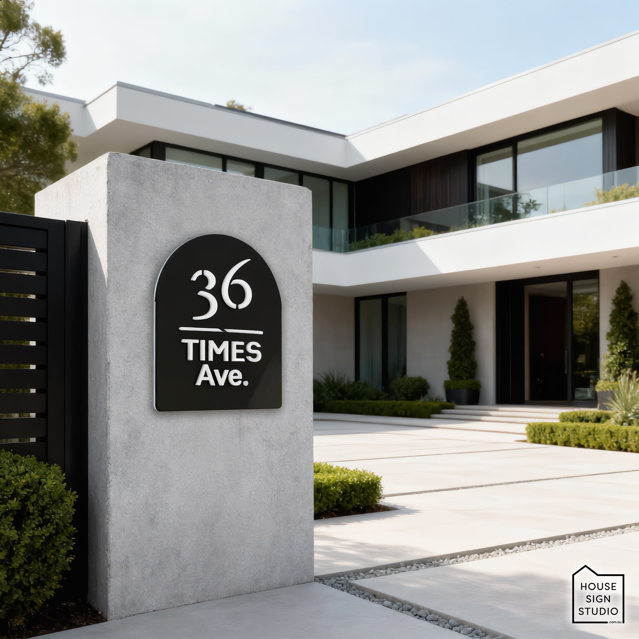 Arch Curve™ Architectural House Sign