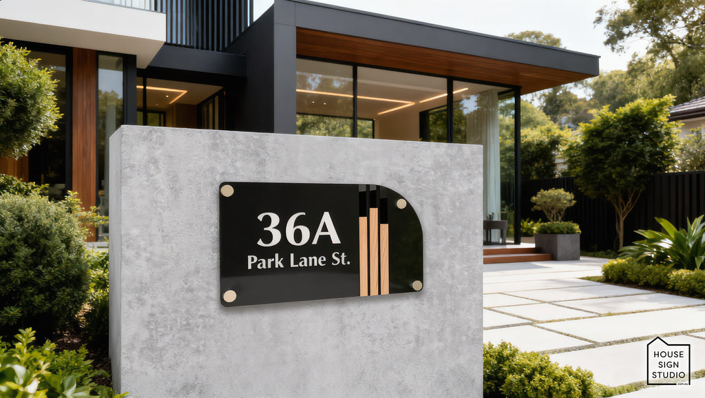 Maestro Arch™ Illuminated Architectural House Sign