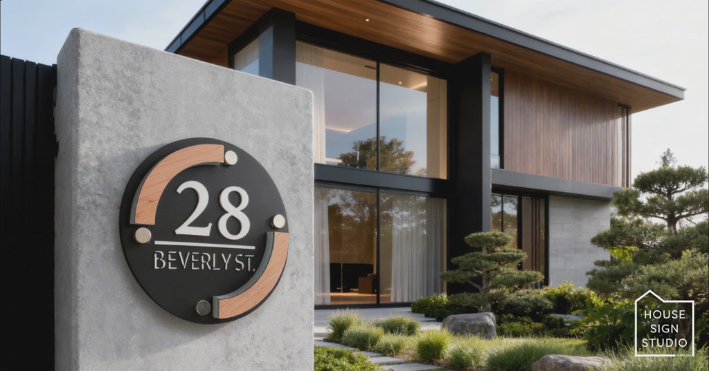 Lumi Halo Timber™ Illuminated Architectural House Sign