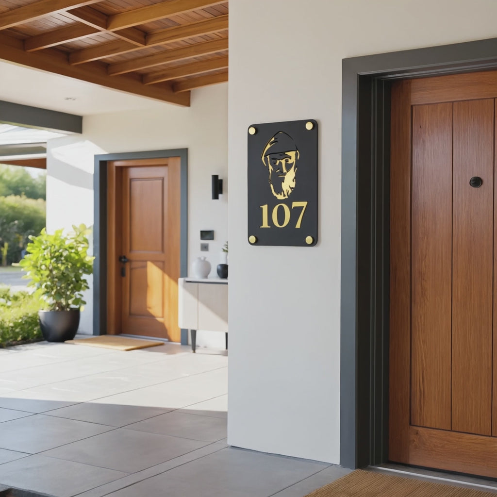 Saint Charbel Mirror™ Architectural House Sign
