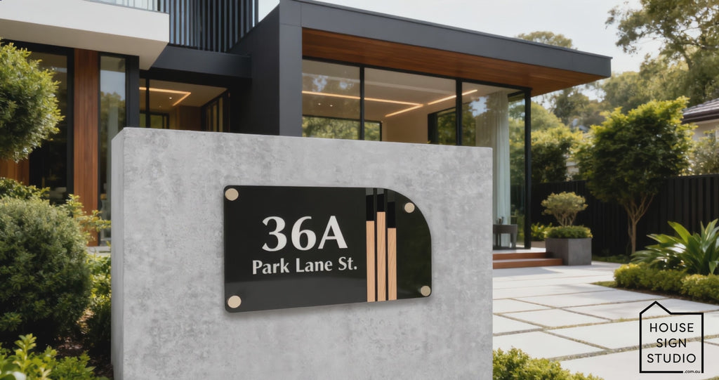 Maestro Arch™ Illuminated Architectural House Sign