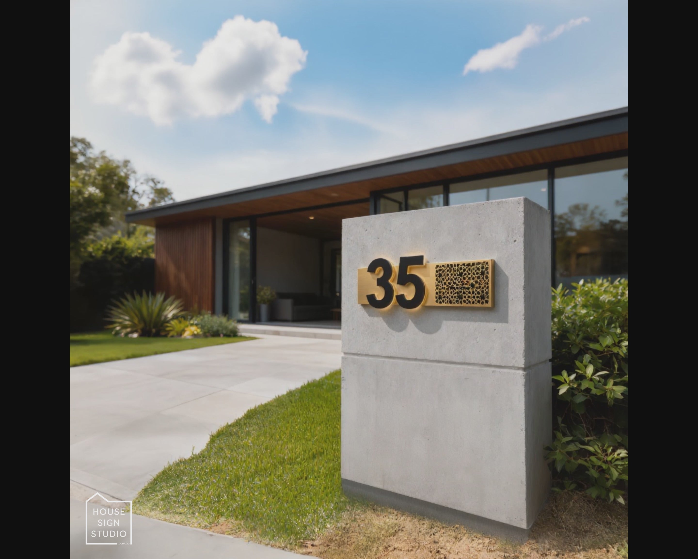 Arabesque™ Illuminated House Sign